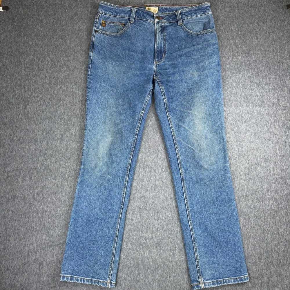 The Territory Ahead Jeans Mens 35x32 Blue Classic Fit Straight Leg Stretch Denim